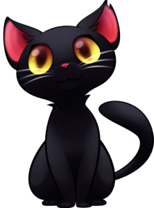 black cat illustration, Black cat Kitten Cartoon, Black Cat HD, mammal, animals png
