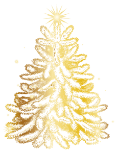 gold Christmas tree illustration, Christmas tree Gold, Christmas Gold Tree, decor, christmas Decoration png