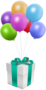 Balloon gift box, Balloon Gift Birthday, Gift with Balloons, wish, wedding png