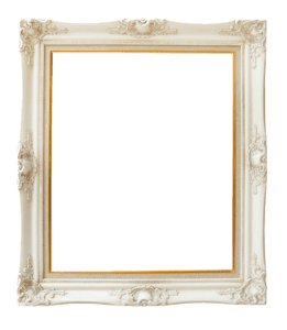 Frame, Ivory Vintage Frame, white wooden frame, frame, golden Frame png